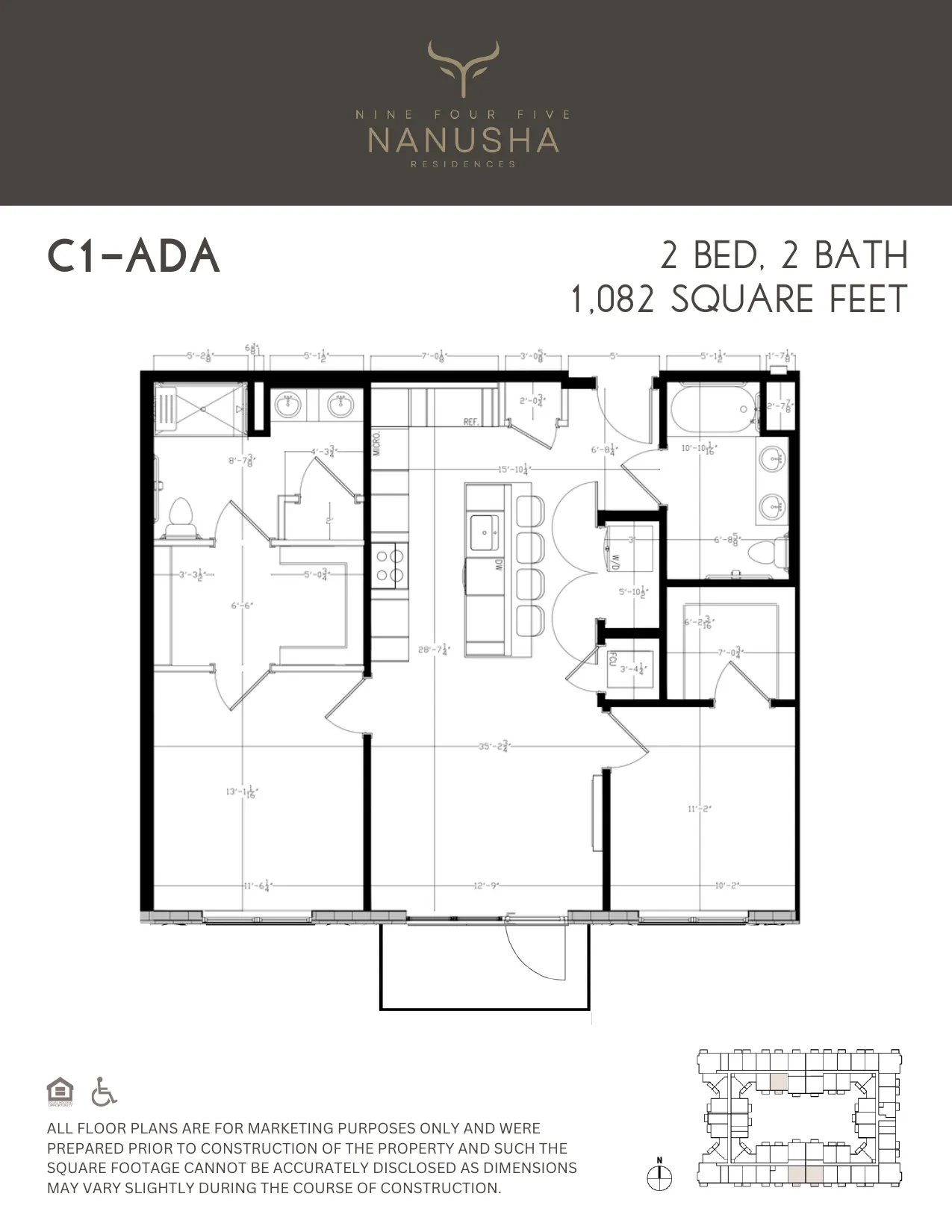 C1 ADA-compliant floor plan drawing